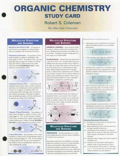 Tapa de Organic Chemistry Study Card