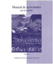 Tapa de Workbook/Lab Manual (Manual de actividades) Volume 1 to accompany Sol y viento