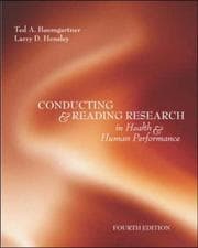 Tapa de Conducting and reading research in health and human performance