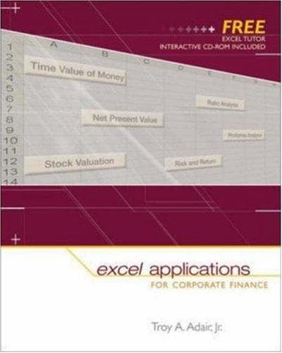 Tapa de Excel Applications for Corporate Finance