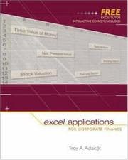 Tapa de Excel Applications for Corporate Finance