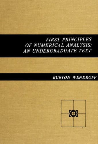 Tapa de First principles of numerical analysis