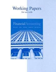 Tapa de Working papers for use with financial accounting