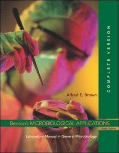 Tapa de Benson's Microbiological Applications