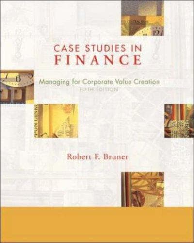 Tapa de Case Studies in Finance