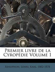 Tapa de Premier livre de la Cyropédie Volume 1