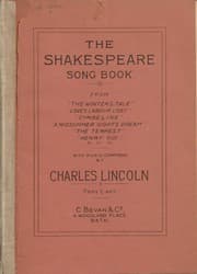 Tapa de The Shakespeare Song Book