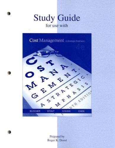 Tapa de Study Guide to accompany Cost Management