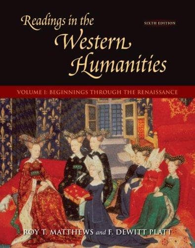 Tapa de Readings in the Western Humanities, Volume 1
