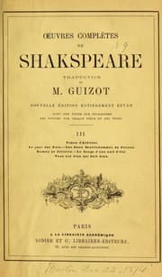 Tapa de Oeuvres complètes de Shakspeare (All's Well That Ends Well / Midsummer Night's Dream / Romeo and Juliet / Timon of Athens / Twelfth Night / Two Gentlemen of Verona)