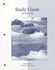 Tapa de Study Guide to accompany Production/Operations Management