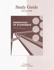 Tapa de Study Guide to accompany Essentials of Economics