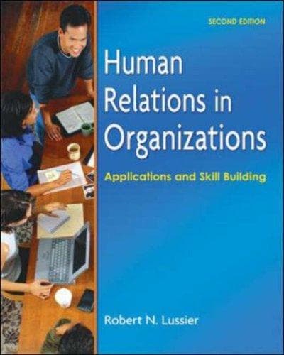 Tapa de Human Relations in Organizations
