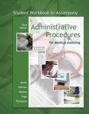 Tapa de Student Workbook to accompany Administrative Procedures for Medical Assisting