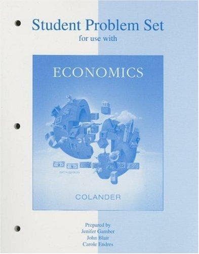 Tapa de Student Problem Set t/a Economics