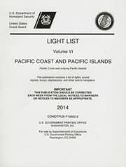 Tapa de Light List, 2014, V. 6, Pacific Coast and Pacific Islands