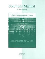 Tapa de Solutions Manual to accompany Corporate Finance
