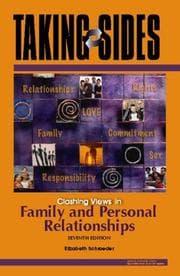Tapa de Taking Sides: Clashing Views in Family and Personal Relationships (Taking Sides: Clashing Views on Controversial Issues in Family and Personal Relationships)