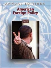 Tapa de Annual Editions: American Foreign Policy 06/07 (Annual Editions : American Foreign Policy)