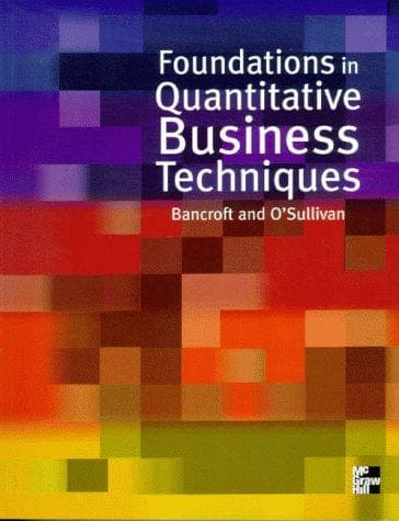 Tapa de Foundations in quantitative business techniques