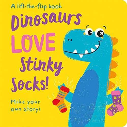Tapa de Dinosaurs LOVE Stinky Socks!
