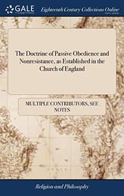 Tapa de The Doctrine of Passive Obedience and Nonresistance, as Established in the Church of England