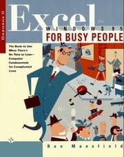 Tapa de Excel for Windows 95 for busy people