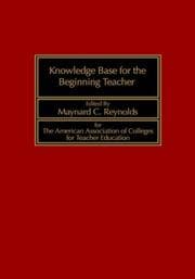 Tapa de Knowledge base for the beginning teacher