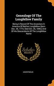 Tapa de Genealogy of the Longfellow Family