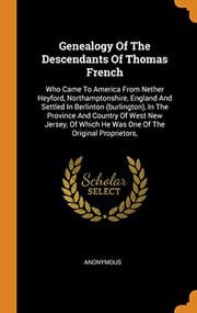Tapa de Genealogy Of The Descendants Of Thomas French