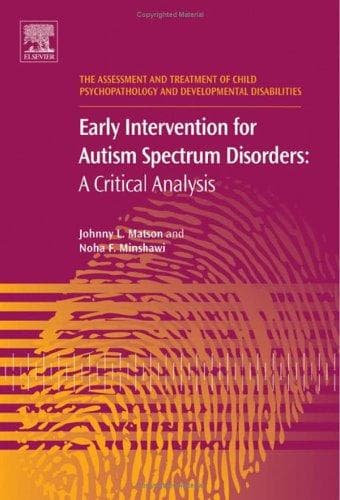 Tapa de Early intervention for autism spectrum disorders
