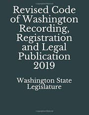 Tapa de Revised Code of Washington Recording, Registration and Legal Publication 2019