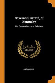 Tapa de Governor Garrard, of Kentucky