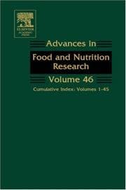 Tapa de Advances in Food and Nutrition Research, Volume 46: Cumulative Index