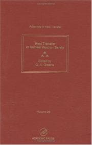 Tapa de Heat Transfer in Nuclear Safety (Advances in Heat Transfer)