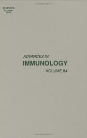 Tapa de Advances in Immunology, Volume 84 (Advances in Immunology)