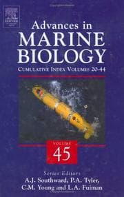 Tapa de Advances in marine biology