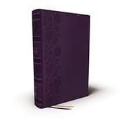 Tapa de NKJV, Single-Column Wide-Margin Reference Bible, Leathersoft, Purple, Red Letter, Comfort Print