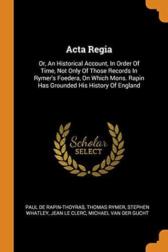 Tapa de Acta Regia
