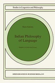 Tapa de Indian Philosophy of Language