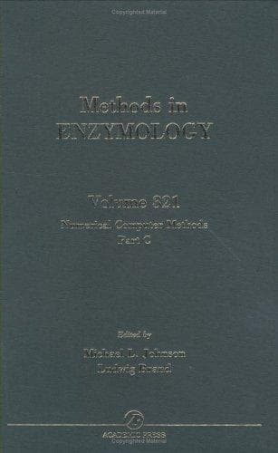 Tapa de Numerical Computer Methods, Part C (Methods in Enzymology, Volume 321) (Methods in Enzymology)