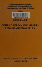 Tapa de Conrad Ferdinand Meyers Renaissancenovellen