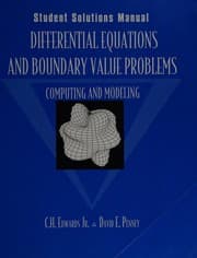 Tapa de Student solutions manual Differential equations