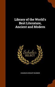 Tapa de Library of the World's Best Literature, Ancient and Modern