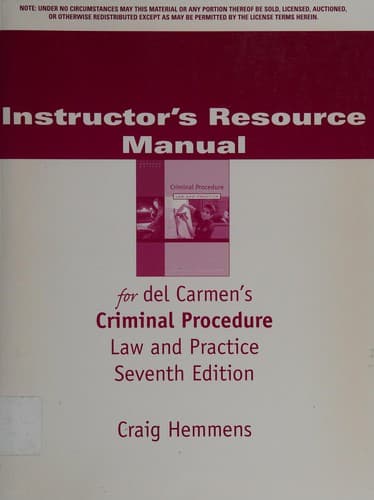 Tapa de Criminal procedure