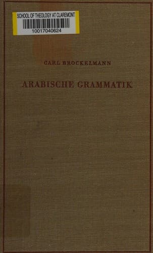 Tapa de Arabische Grammatik