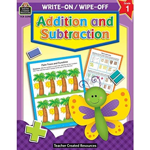 Tapa de Addition and Subtraction Write-On Wipe-Off Book