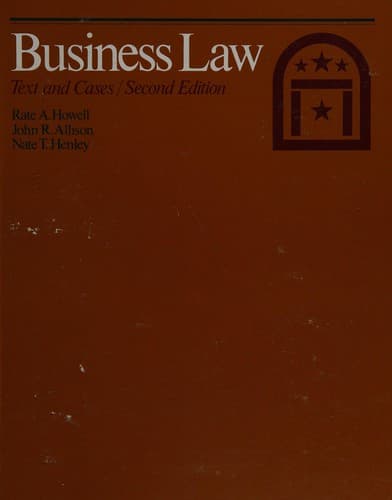 Tapa de Business law