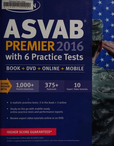 Tapa de ASVAB premier 2016
