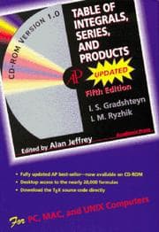 Tapa de Table of Integrals, Series, and Products